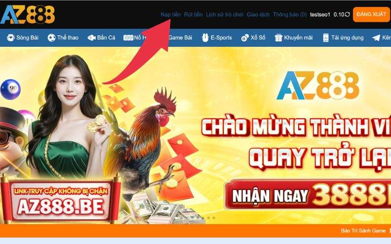 nạp tiền vào tài khoản